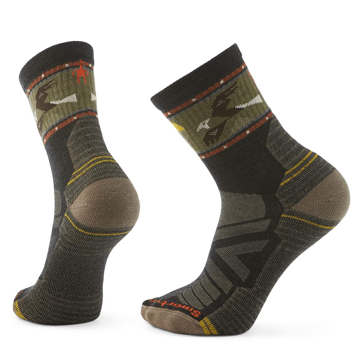 Smartwool Mens Hike Light Cushion Soaring Mid Crew Socks  -  Medium / Charcoal