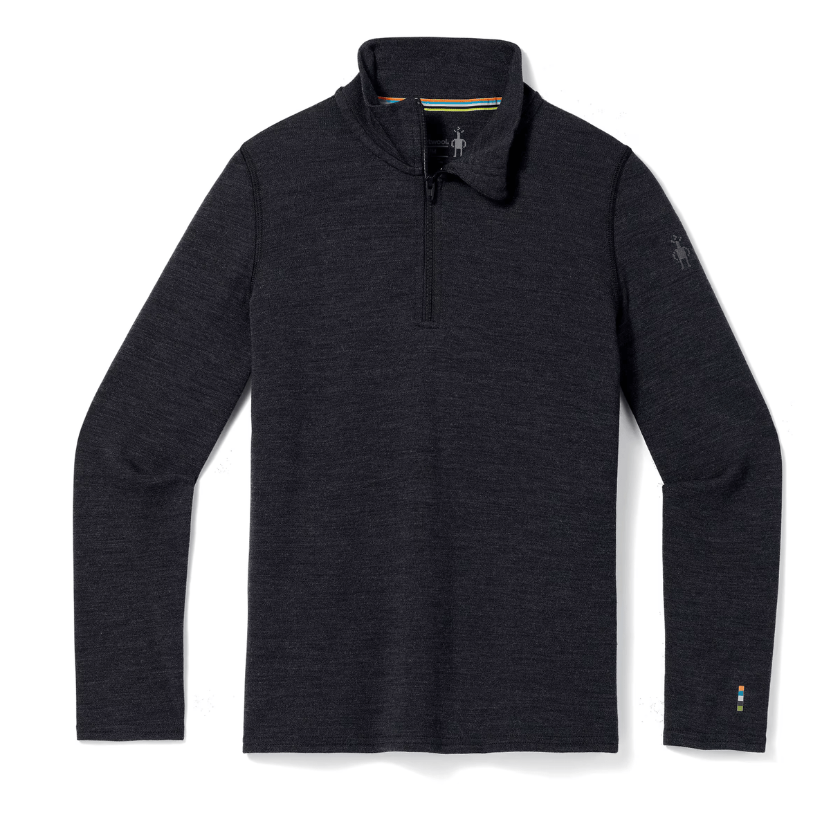 Smartwool Kids Classic Thermal Merino Base Layer 1/4 Zip  -  XX-Small / Charcoal Heather