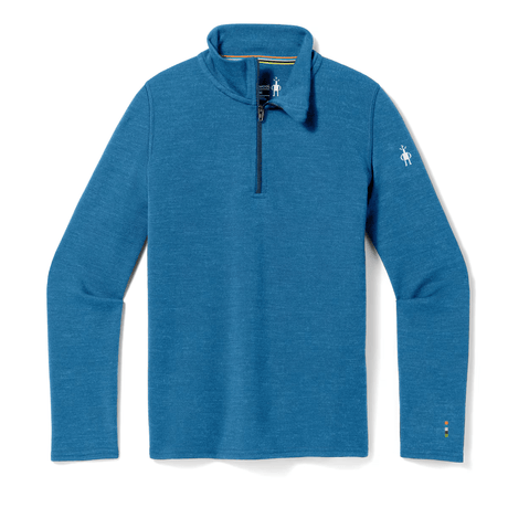 Smartwool Kids Classic Thermal Merino Base Layer 1/4 Zip  -  XX-Small / Nival Blue Heather
