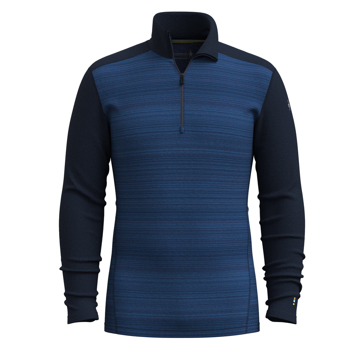 Smartwool Mens Classic Thermal Merino Base Layer 1/4 Zip - Clearance  -  Small / Deep Navy Color Shift