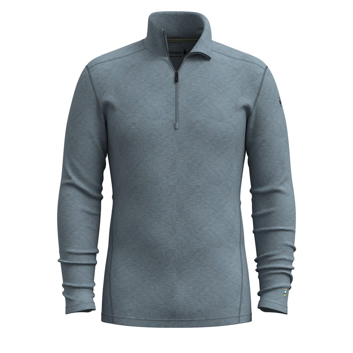 Smartwool Mens Classic Thermal Merino Base Layer 1/4 Zip - Clearance  -  Small / Pewter Blue Heather