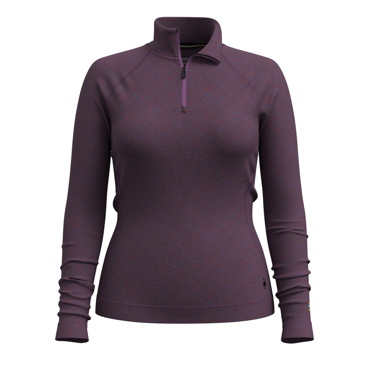 Smartwool Womens Classic Thermal Merino Base Layer 1/4 Zip - Clearance  -  X-Small / Purple Iris Heather