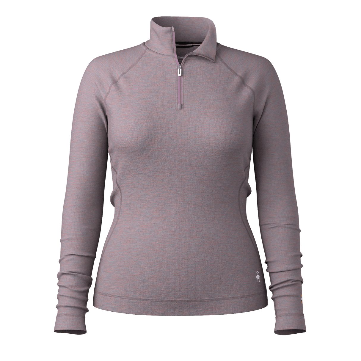 Smartwool Womens Classic Thermal Merino Base Layer 1/4 Zip  -  X-Small / Chalk Violet Heather