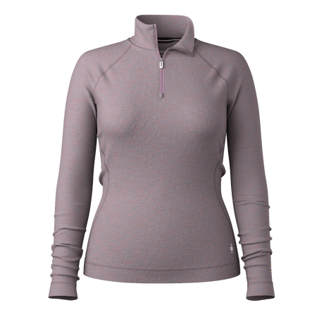 Smartwool Womens Classic Thermal Merino Base Layer 1/4 Zip  -  X-Small / Chalk Violet Heather