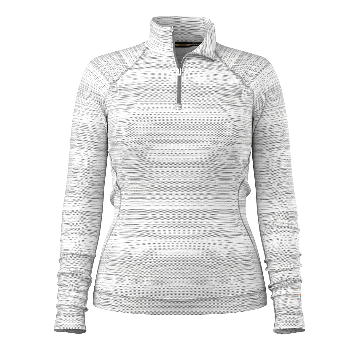 Smartwool Womens Classic Thermal Merino Base Layer 1/4 Zip  -  X-Small / Light Gray Color Shift