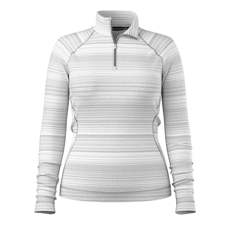 Smartwool Womens Classic Thermal Merino Base Layer 1/4 Zip  -  X-Small / Light Gray Color Shift