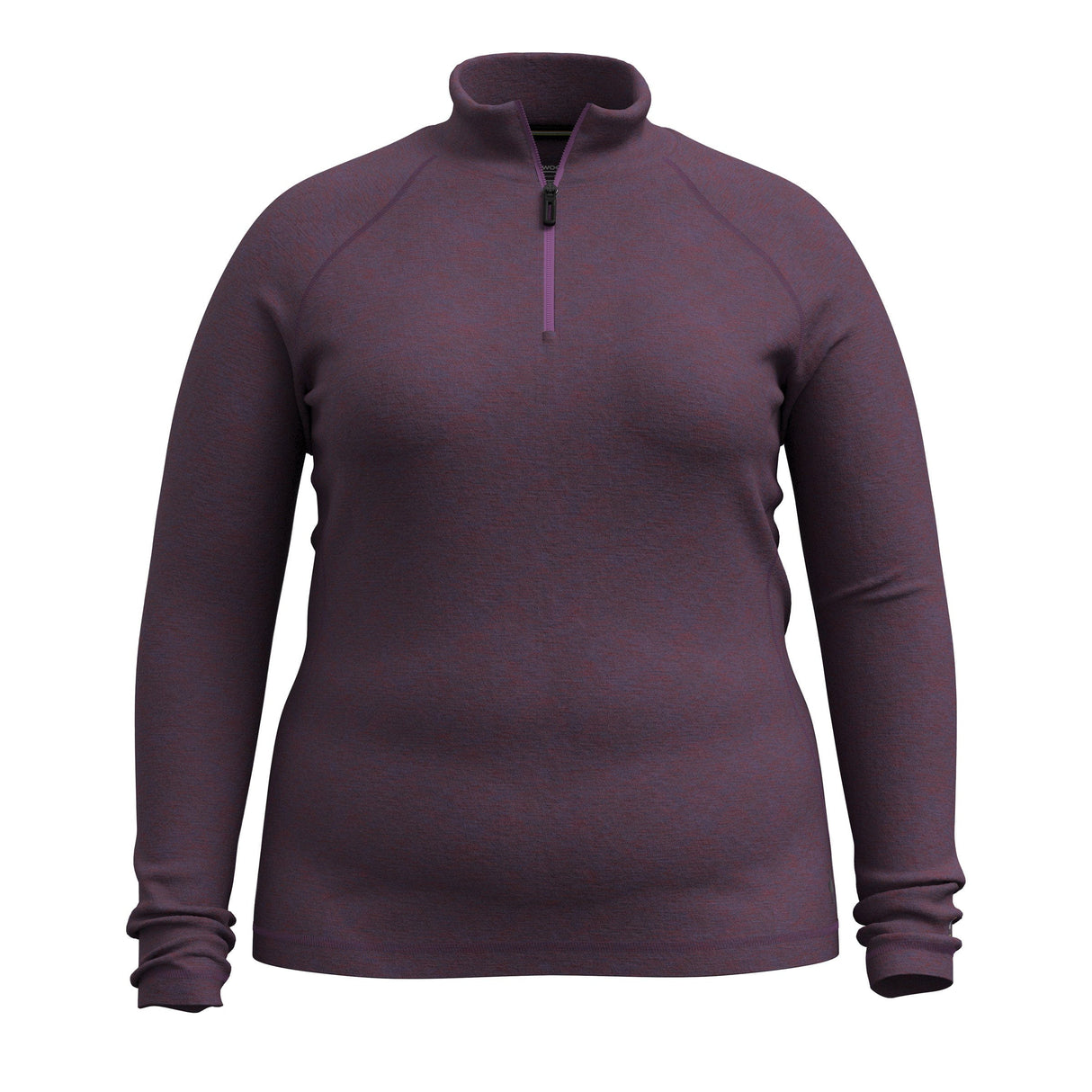 Smartwool Womens Classic Thermal Merino Base Layer 1/4 Zip Plus - Clearance  -  1X / Purple Iris Heather