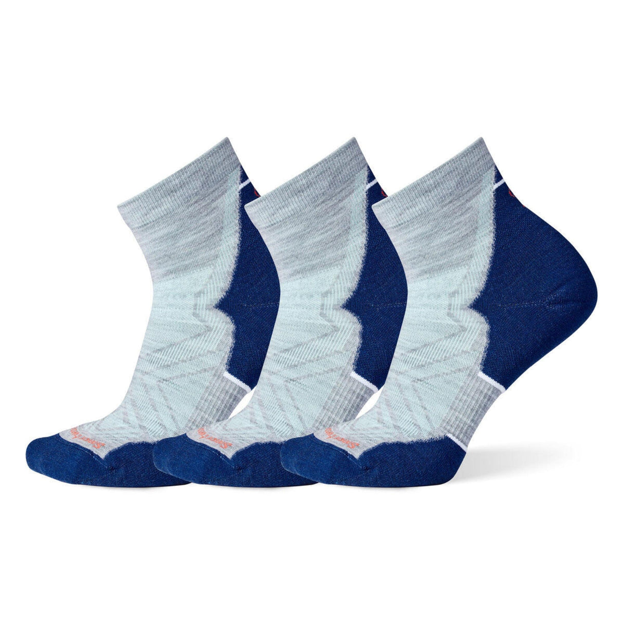 Smartwool Womens Run Targeted Cushion Ankle 3-Pack Socks  -  Small / Light Gray