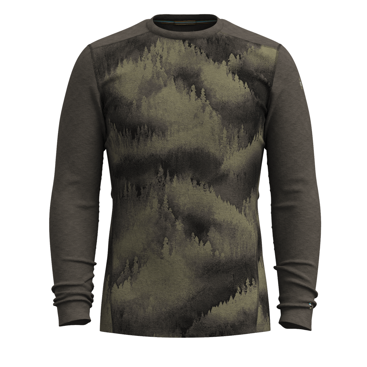 Smartwool Mens Classic Thermal Merino Base Layer Crew  -  Small / North Woods Foggy Pines