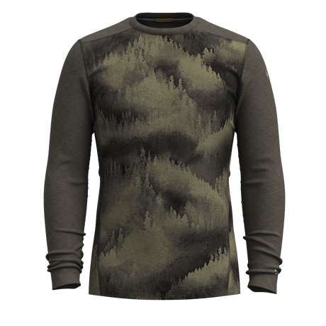 Smartwool Mens Classic Thermal Merino Base Layer Crew  -  Small / North Woods Foggy Pines