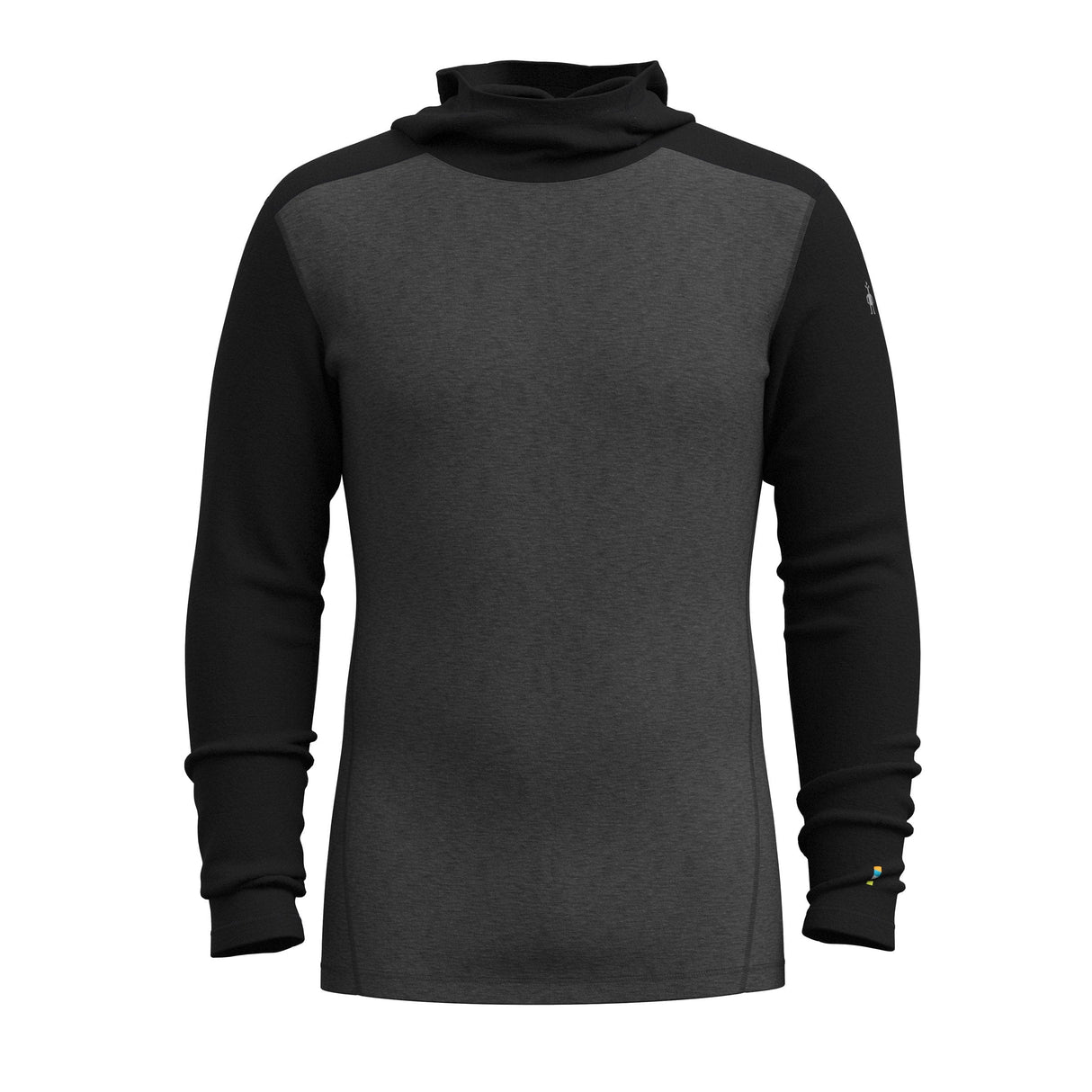 Smartwool Mens Classic Thermal Merino Base Layer Hoodie - Clearance  -  Small / Black/Charcoal Heather