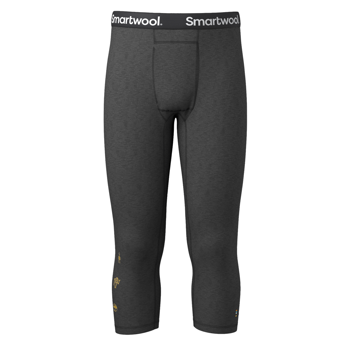 Smartwool Mens Merino 250 Base Layer 3/4 Bottoms  -  Small / Charcoal/Honey Gold