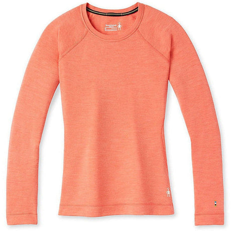 Smartwool Womens Classic Thermal Merino Base Layer Crew - Clearance  -  X-Small / Sunset Coral Heather