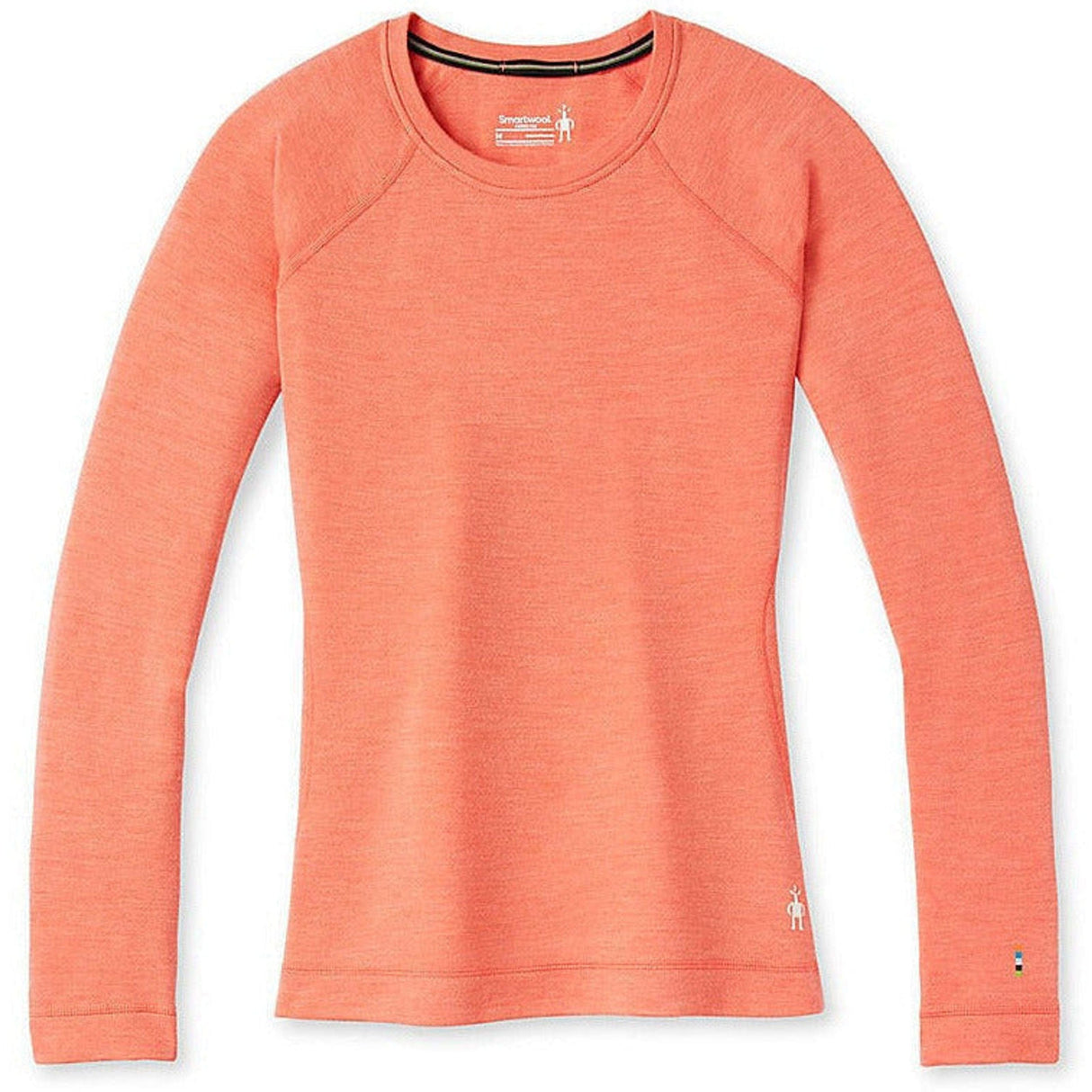 Smartwool Womens Classic Thermal Merino Base Layer Crew - Clearance - X-Small / Sunset Coral Heather