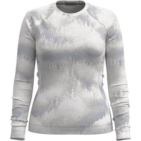 Smartwool Womens Classic Thermal Merino Base Layer Crew - Clearance  -  Small / Light Gray Foggy Pines