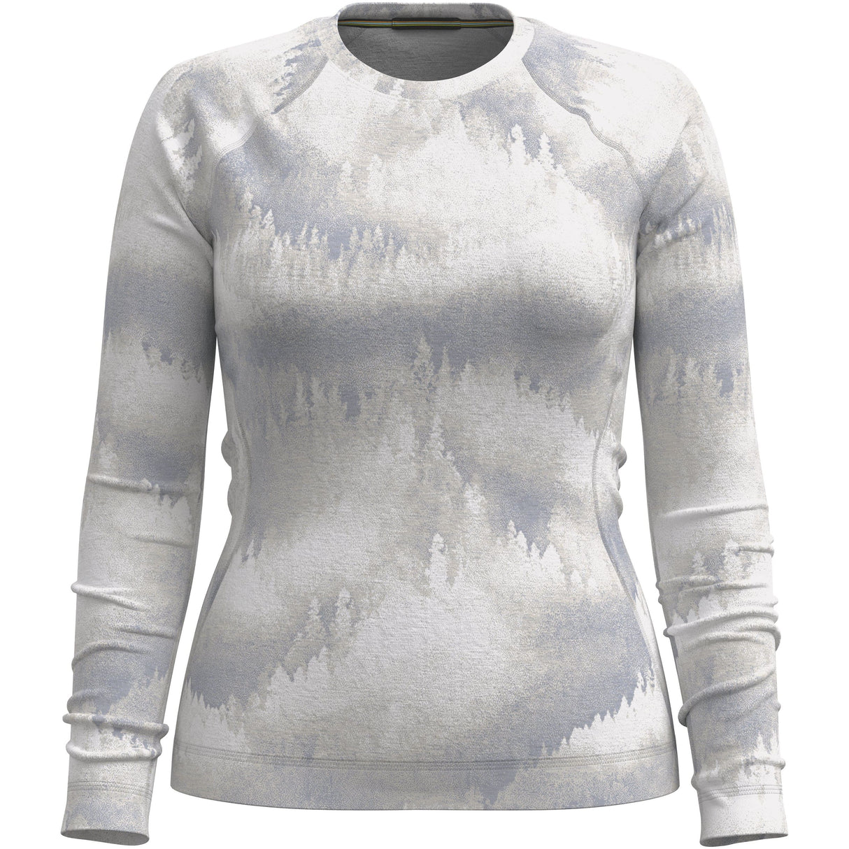 Smartwool Womens Classic Thermal Merino Base Layer Crew - Clearance - Small / Light Gray Foggy Pines