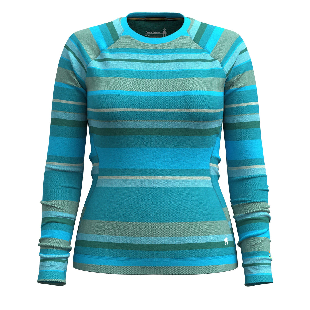 Smartwool Womens Classic Thermal Merino Base Layer Crew - Clearance  -  X-Small / Pool Blue Joviansphere