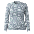 Smartwool Womens Classic Thermal Merino Base Layer Crew  -  X-Small / Nightfall Deco Floral