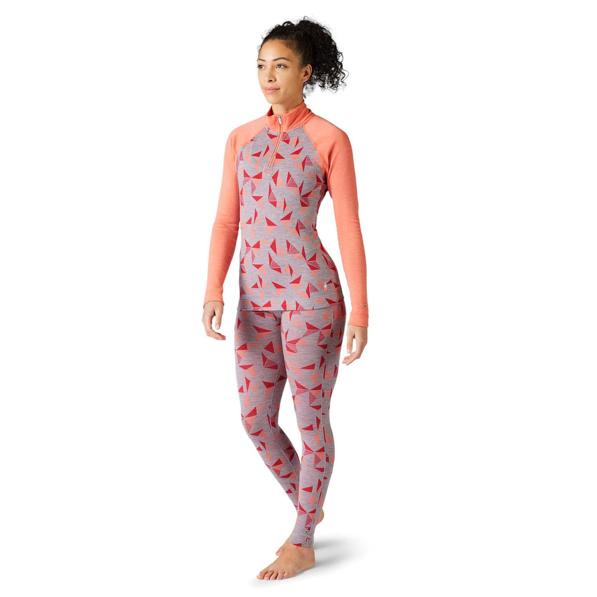 Smartwool Womens Classic Thermal Merino Base Layer Pattern 1/4 Zip - Clearance  -