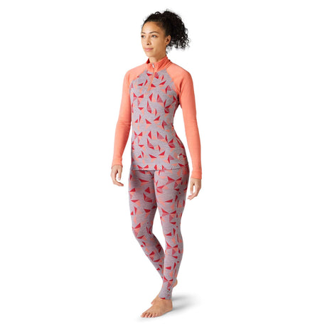 Smartwool Womens Classic Thermal Merino Base Layer Pattern 1/4 Zip - Clearance  -