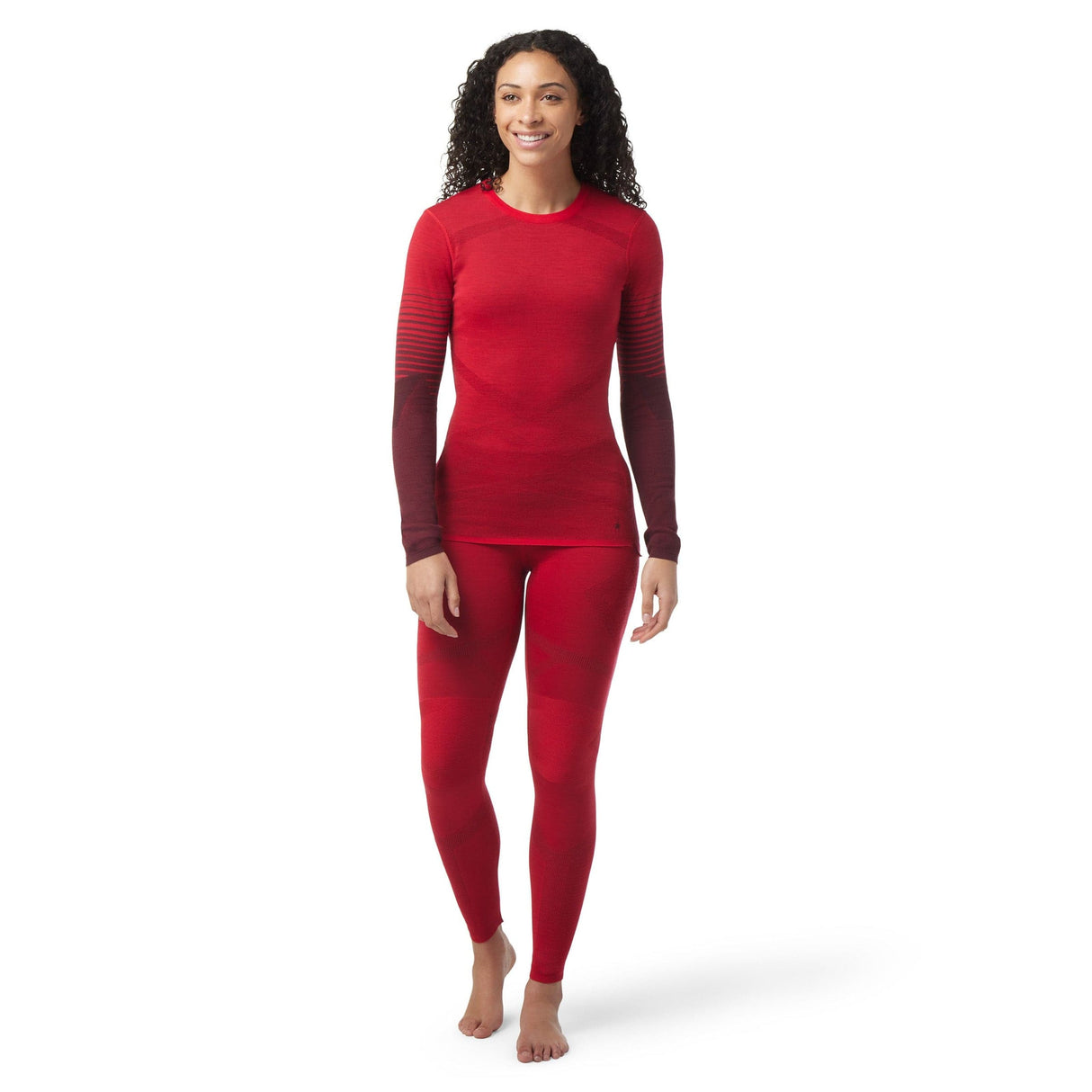 Smartwool Womens Intraknit Thermal Merino Base Layer Pattern Crew - Clearance  -