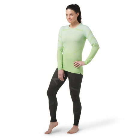 Smartwool Womens Intraknit Thermal Merino Base Layer Pattern Crew - Clearance  -
