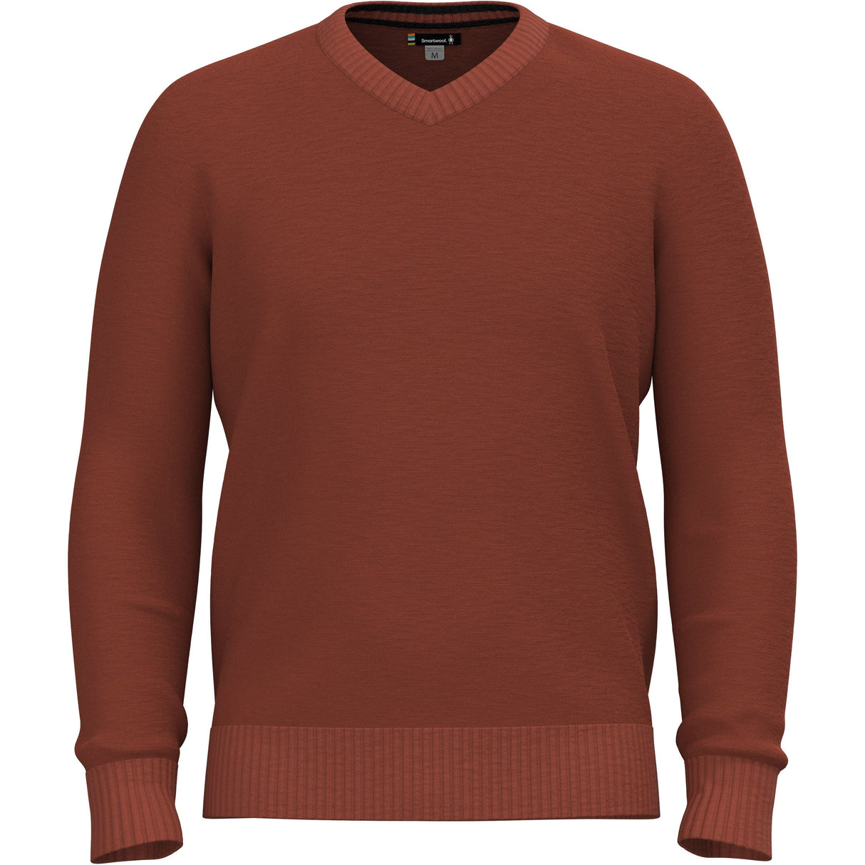 Smartwool Mens Sparwood V-Neck Sweater - Clearance  -  Large / Pecan Brown Heather