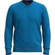 Smartwool Mens Sparwood V-Neck Sweater - Clearance  -  Medium / Nival Blue Heather