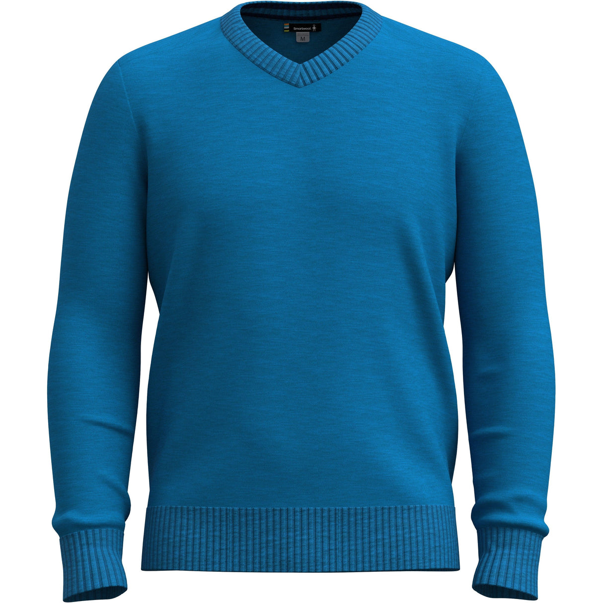 Smartwool Mens Sparwood V-Neck Sweater - Clearance  -  Medium / Nival Blue Heather