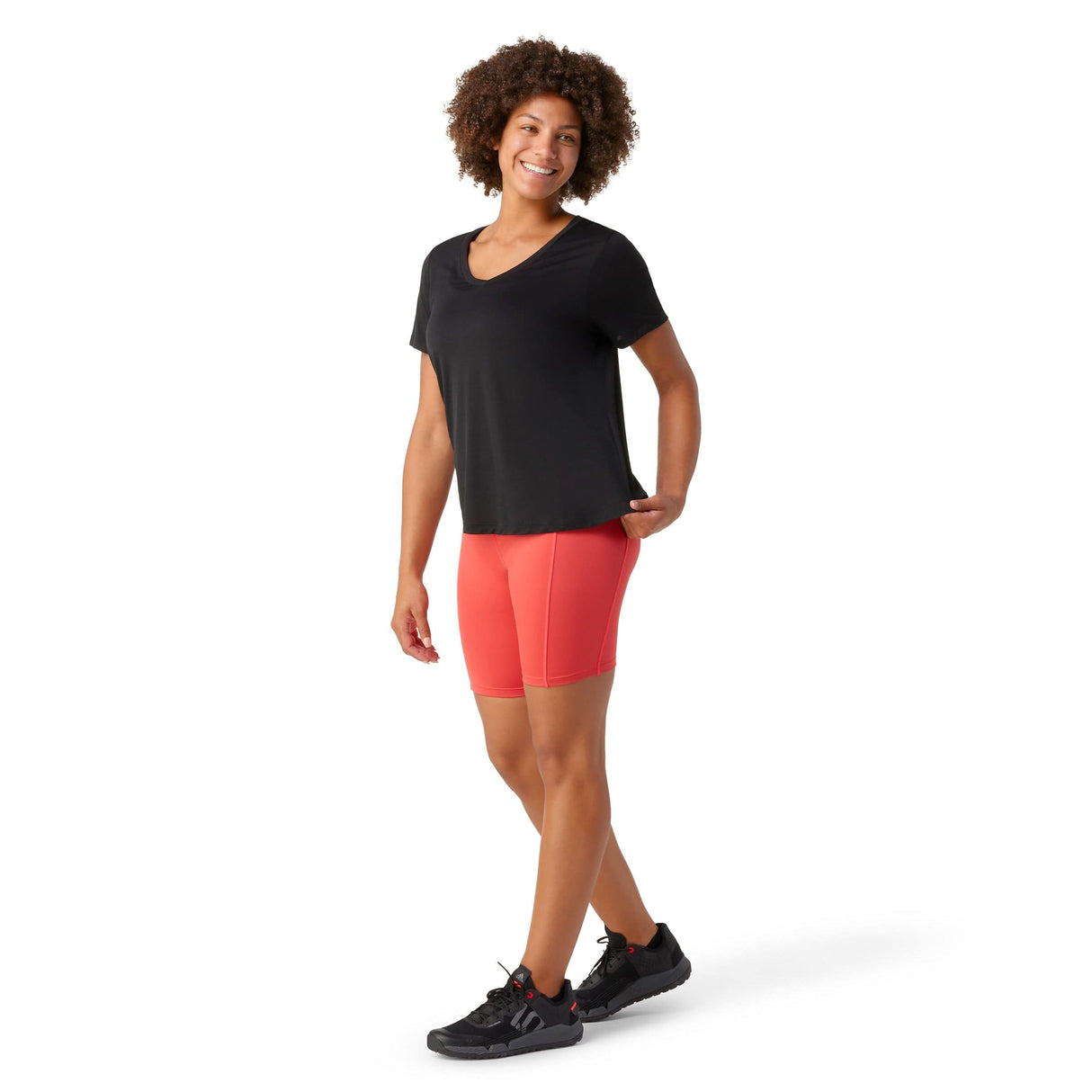 Smartwool Womens Active Ultralite V-Neck Short Sleeve Tee  -