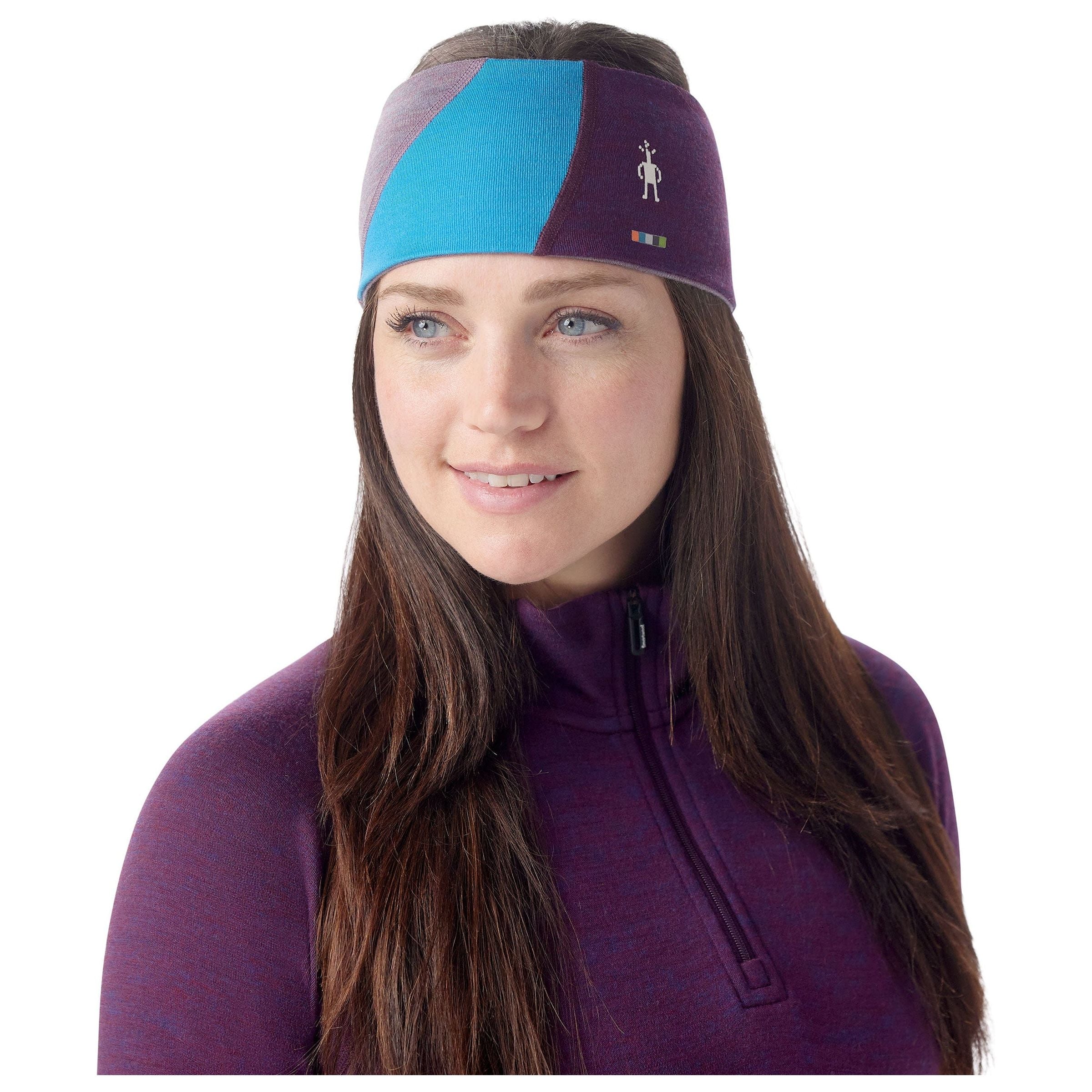 Smartwool Thermal Merino Colorblock Headband - Clearance  -  One Size Fits Most / Purple Iris Heather