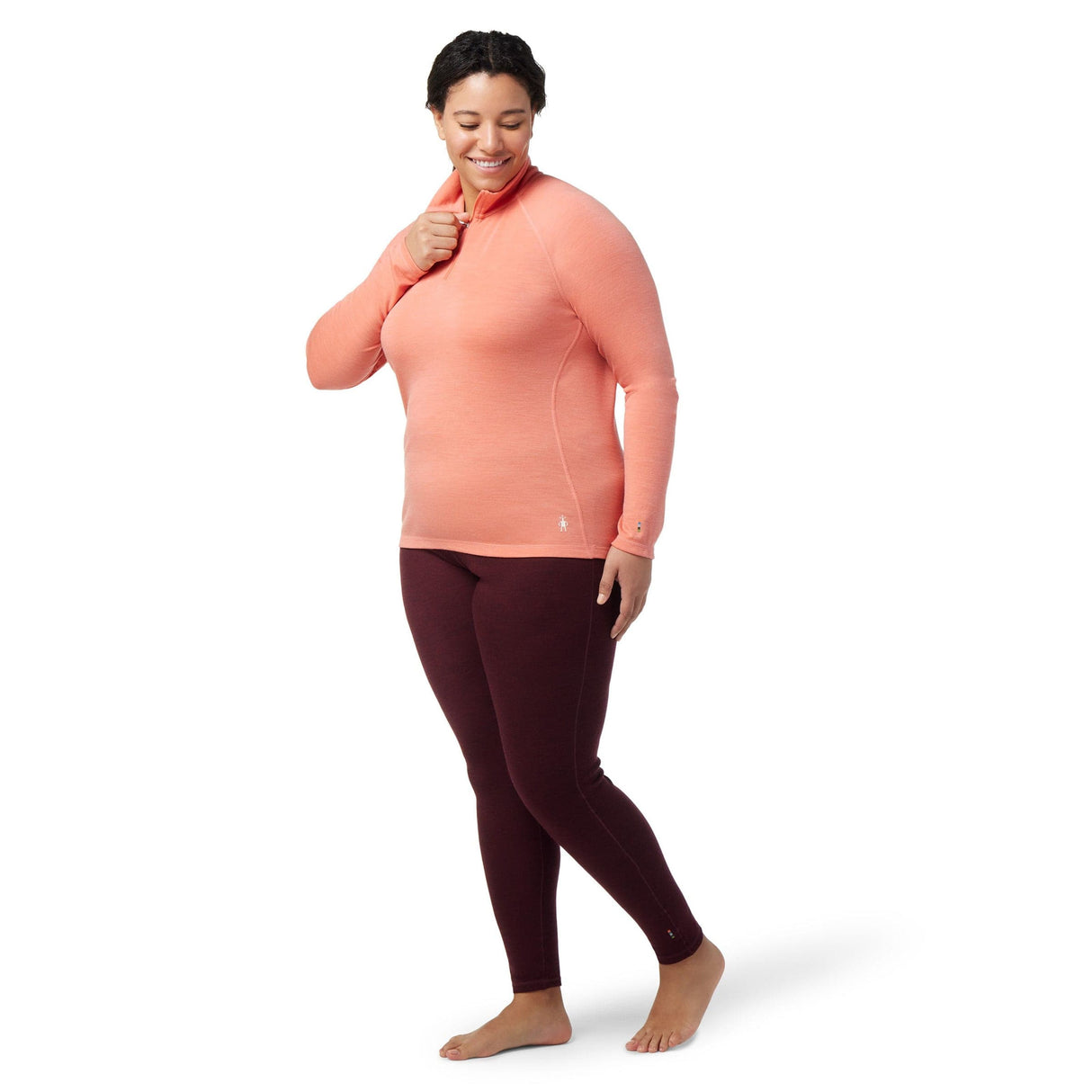 Smartwool Womens Classic Thermal Merino Base Layer 1/4 Zip Plus - Clearance -