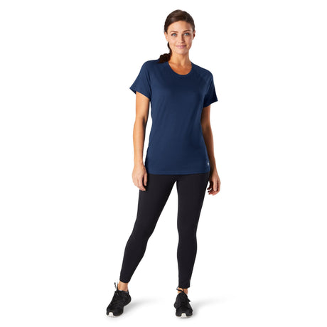 Smartwool Womens Plant-Based Dye Short-Sleeve Tee - Clearance  -  X-Small / Indigo Blue