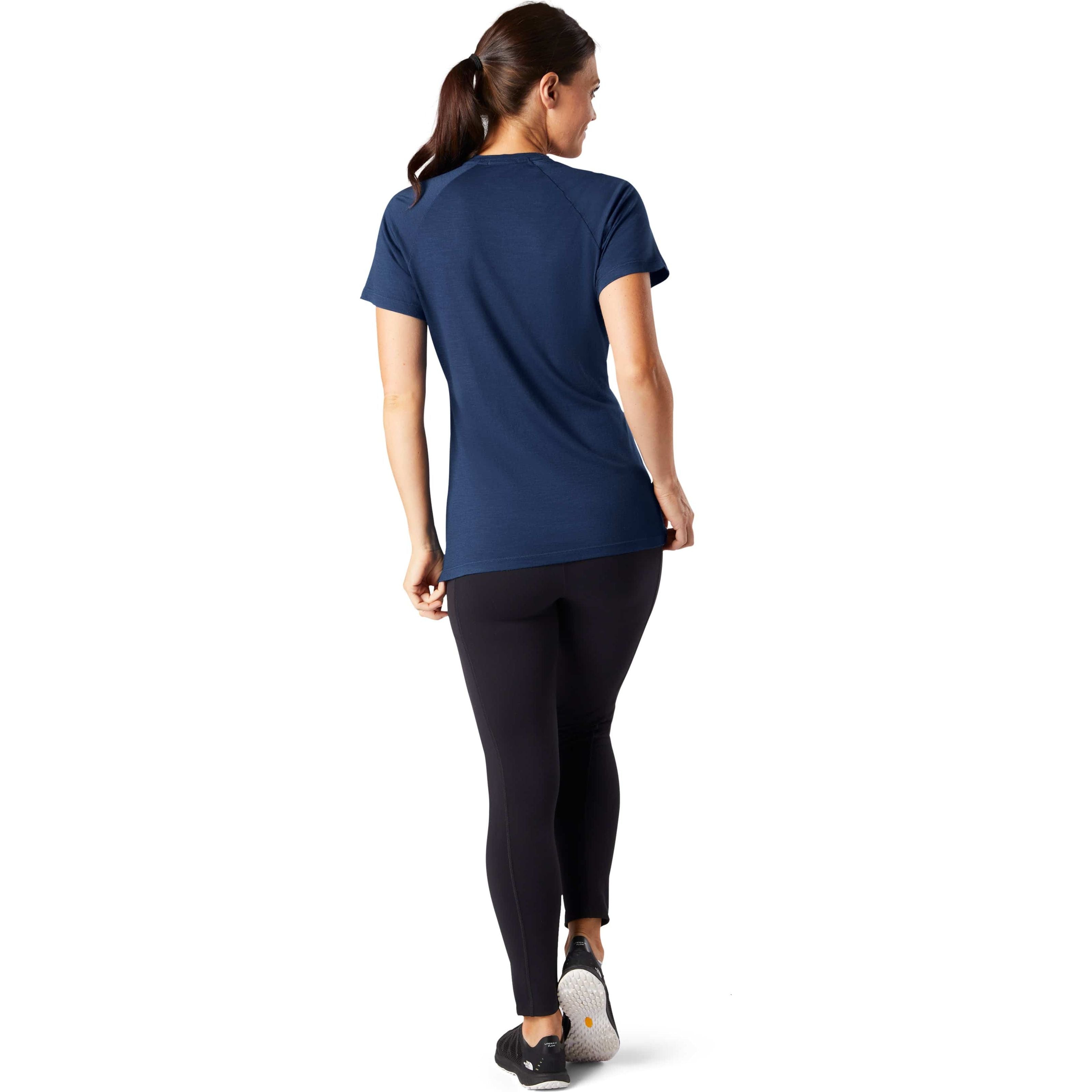 Smartwool Womens Plant-Based Dye Short-Sleeve Tee - Clearance  -  X-Small / Indigo Blue