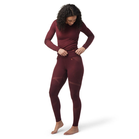 Smartwool Womens Intraknit Thermal Merino Base Layer Bottoms - Clearance  -  X-Small / Black Cherry