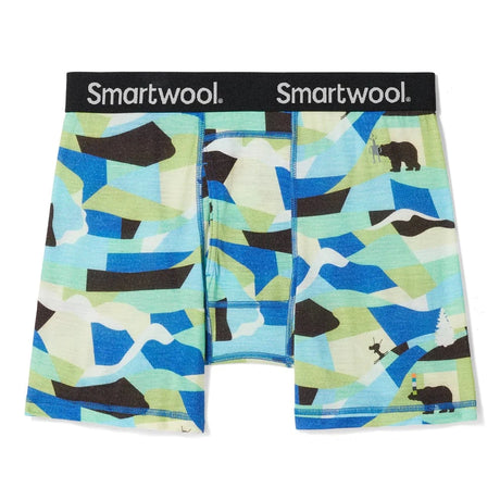 Smartwool Mens Merino Print Boxer Brief - Clearance  -  XX-Large / Laguna Respect the Roar