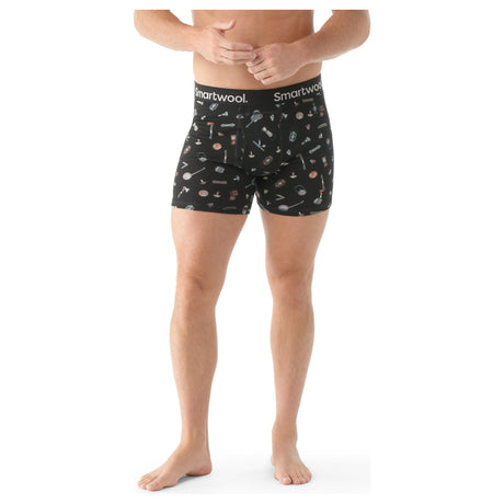 Smartwool Mens Merino Print Boxer Brief  -