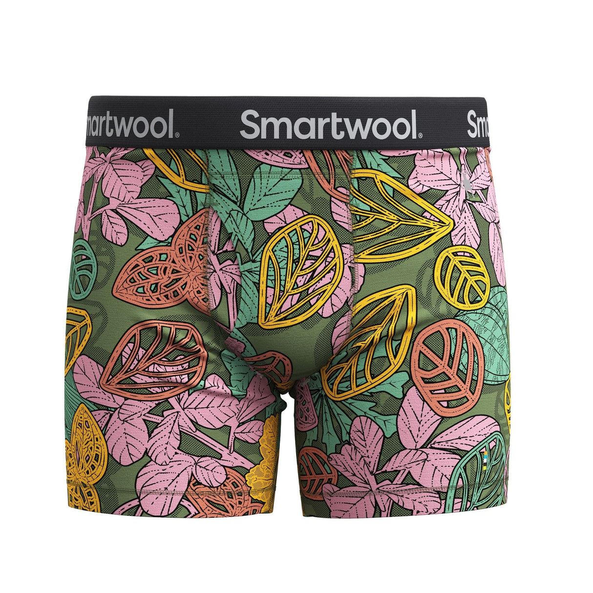 Smartwool Mens Merino Print Boxer Brief - Small / Fern Green Aloha Forest