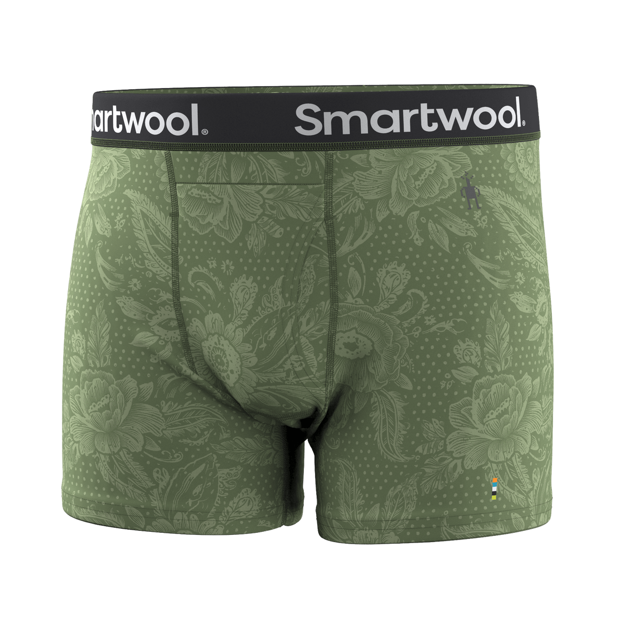 Smartwool Mens Merino Print Boxer Brief - Small / Fern Rustic Floral
