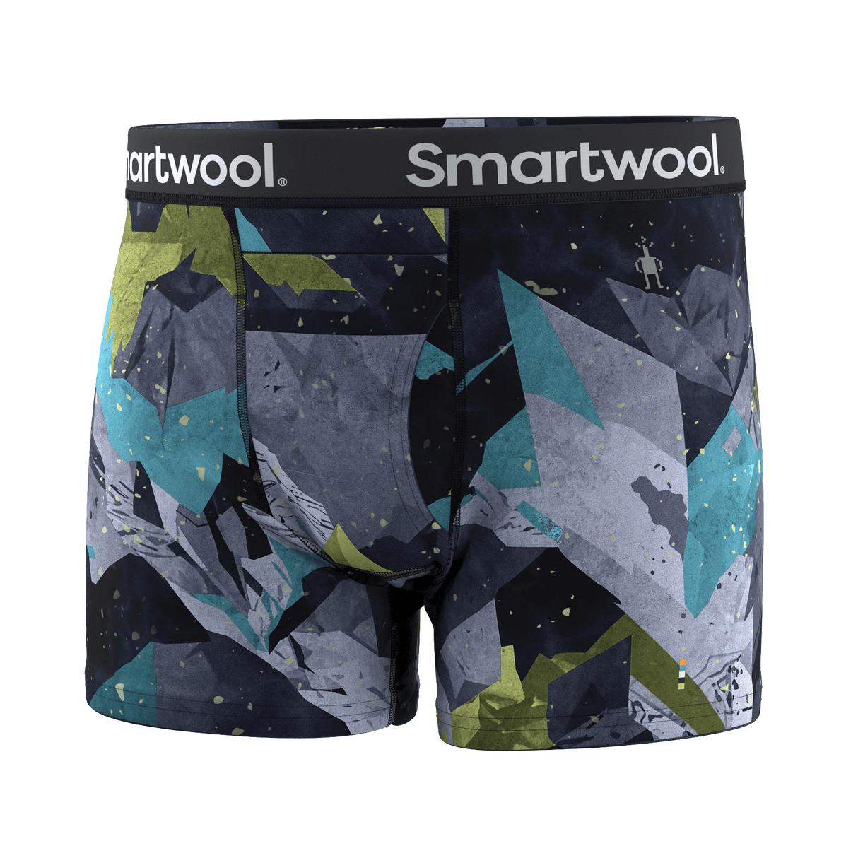 Smartwool Mens Merino Print Boxer Brief - Small / Blue Summit Sector
