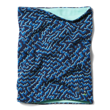 Smartwool Thermal Merino Reversible Neck Gaiter  -  One Size Fits Most / Pacific Blue Retro Line