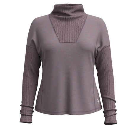 Smartwool Womens Thermal Merino Rib Top - Clearance  -  X-Small / Chalk Violet Heather