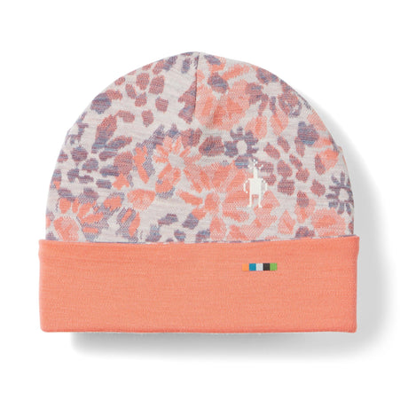 Smartwool Kids Merino 250 Reversible Pattern Cuffed Beanie - Clearance  -  Small/Medium / Coral Reef Floral