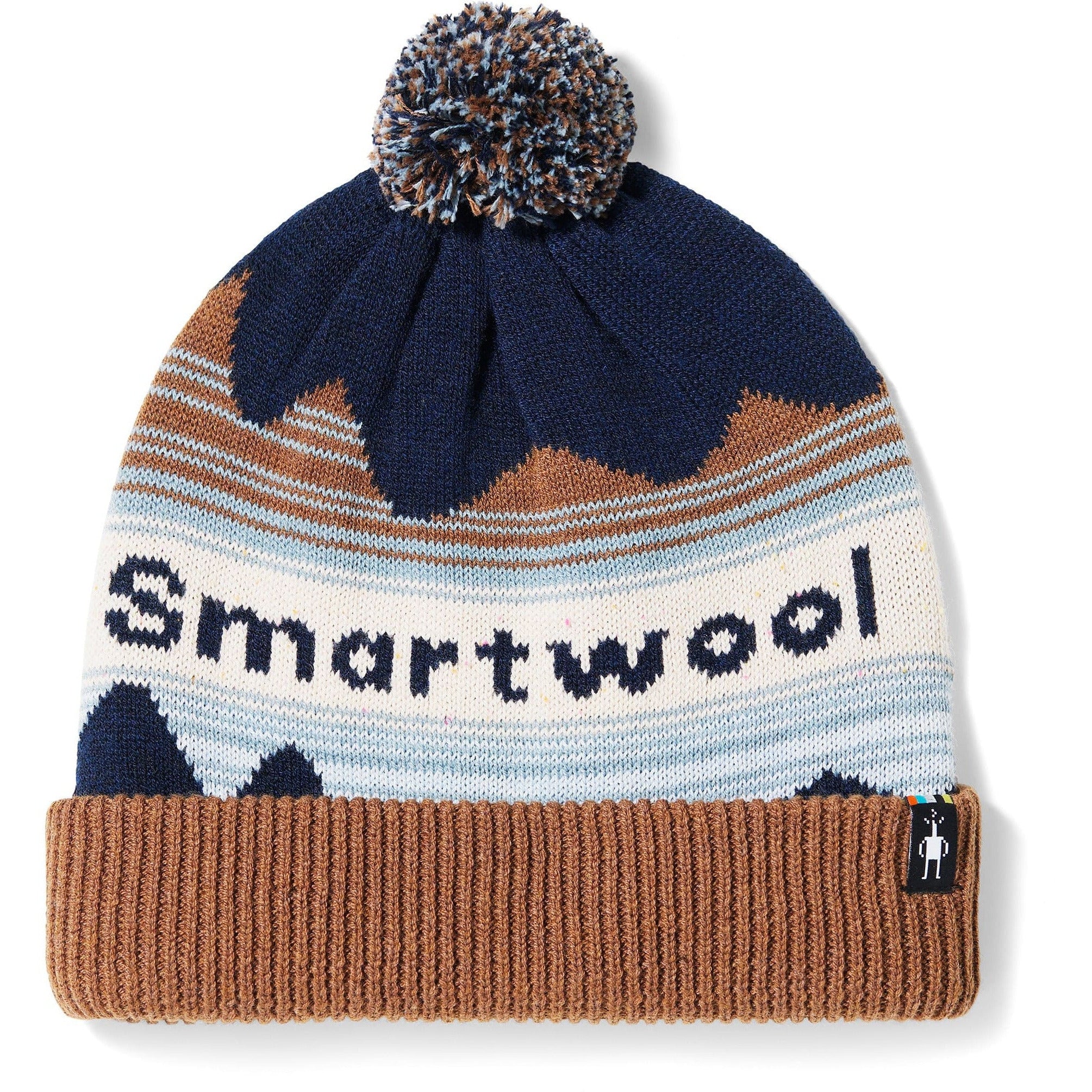 Smartwool Knit Winter Pattern Pom Beanie - Clearance  -  One Size Fits Most / Deep Navy Heather