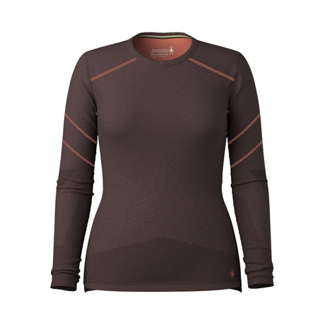 Smartwool Womens Intraknit Thermal Merino Base Layer Crew  -  Medium / Mink/Terracotta