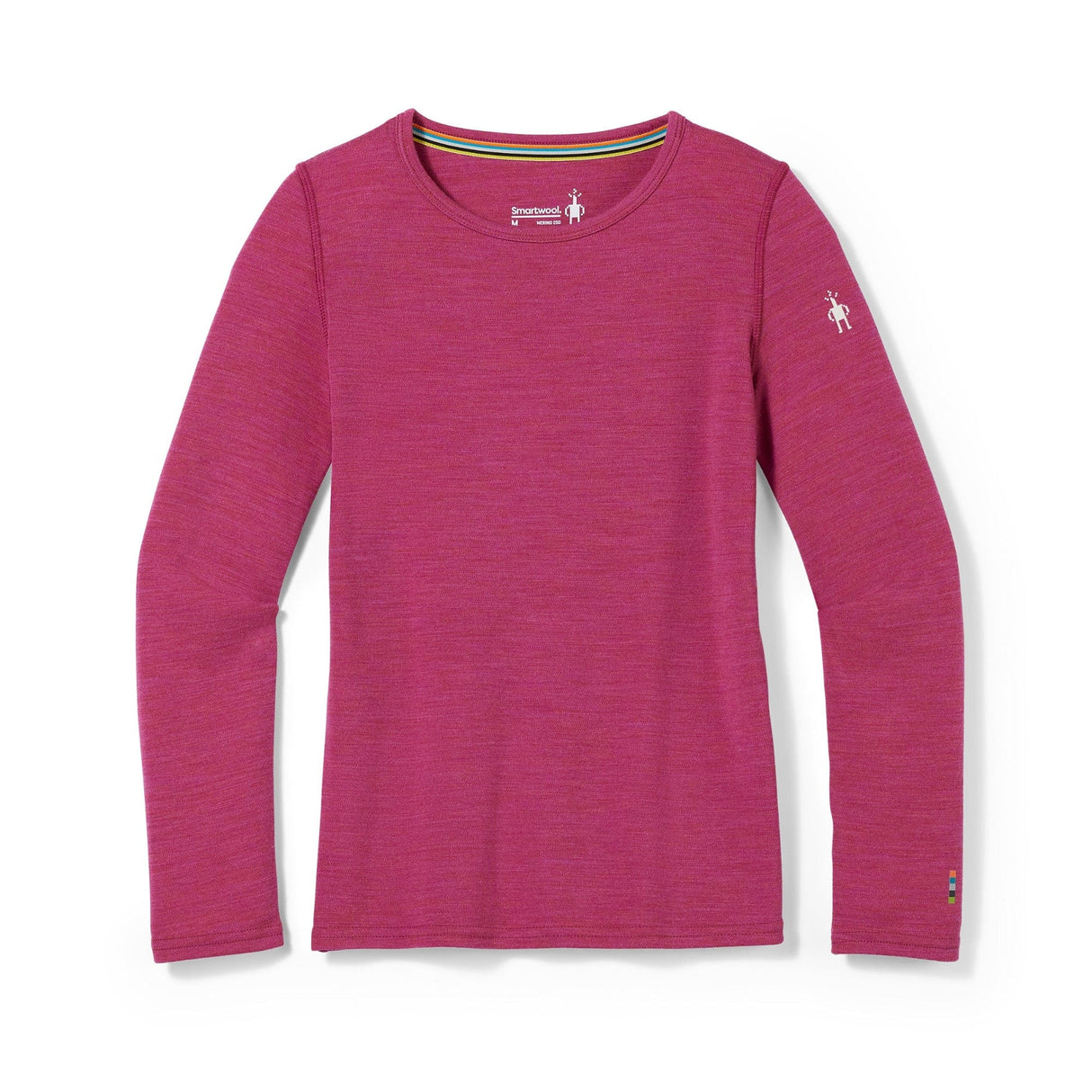 Smartwool Kids Classic Thermal Merino Base Layer Crew  -  X-Large / Festive Fuchsia Heather