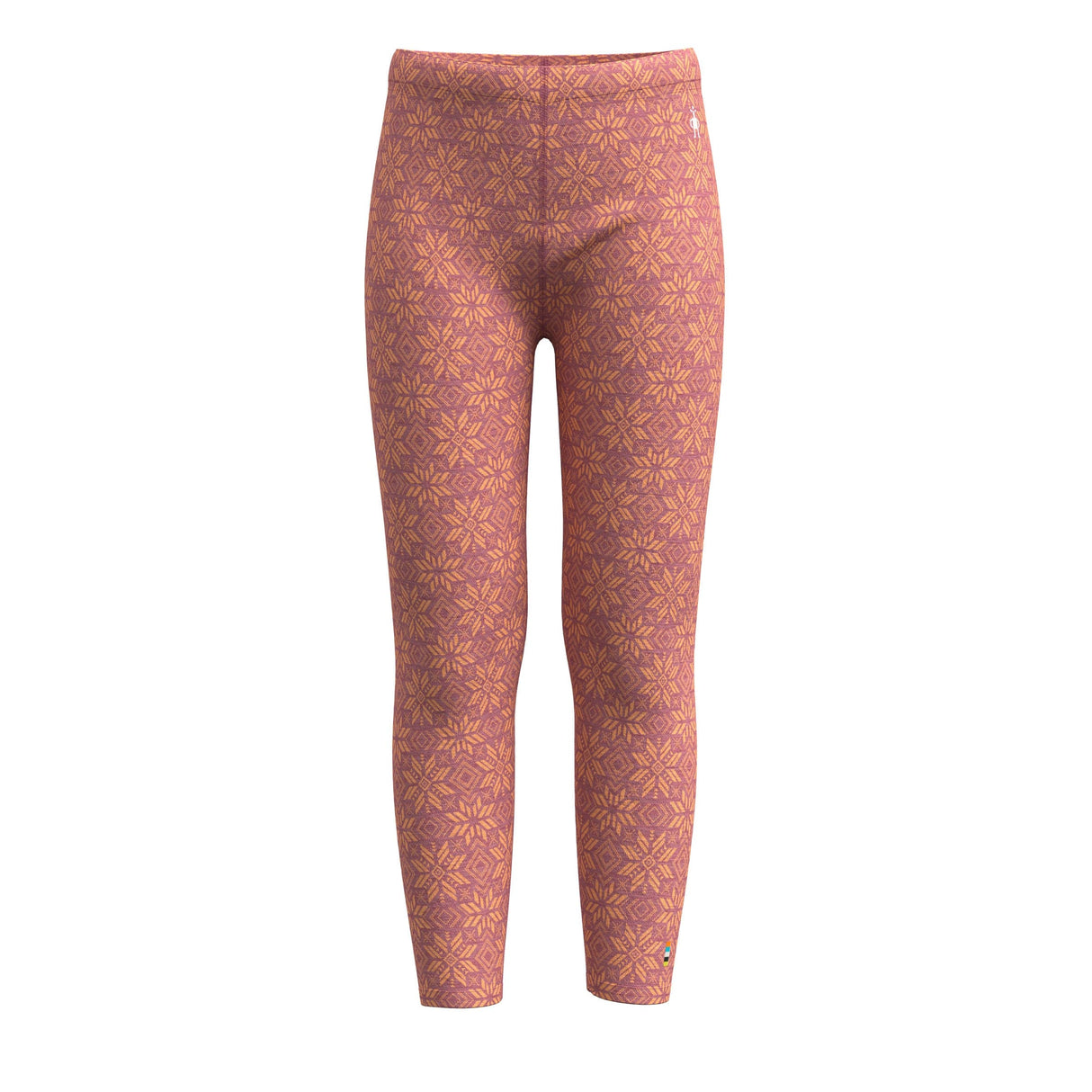 Smartwool Kids Classic Thermal Merino Base Layer Bottoms - Clearance  -  Medium / Garden Pink Digi Snow