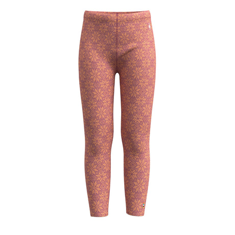 Smartwool Kids Classic Thermal Merino Base Layer Bottoms - Clearance  -  Medium / Garden Pink Digi Snow