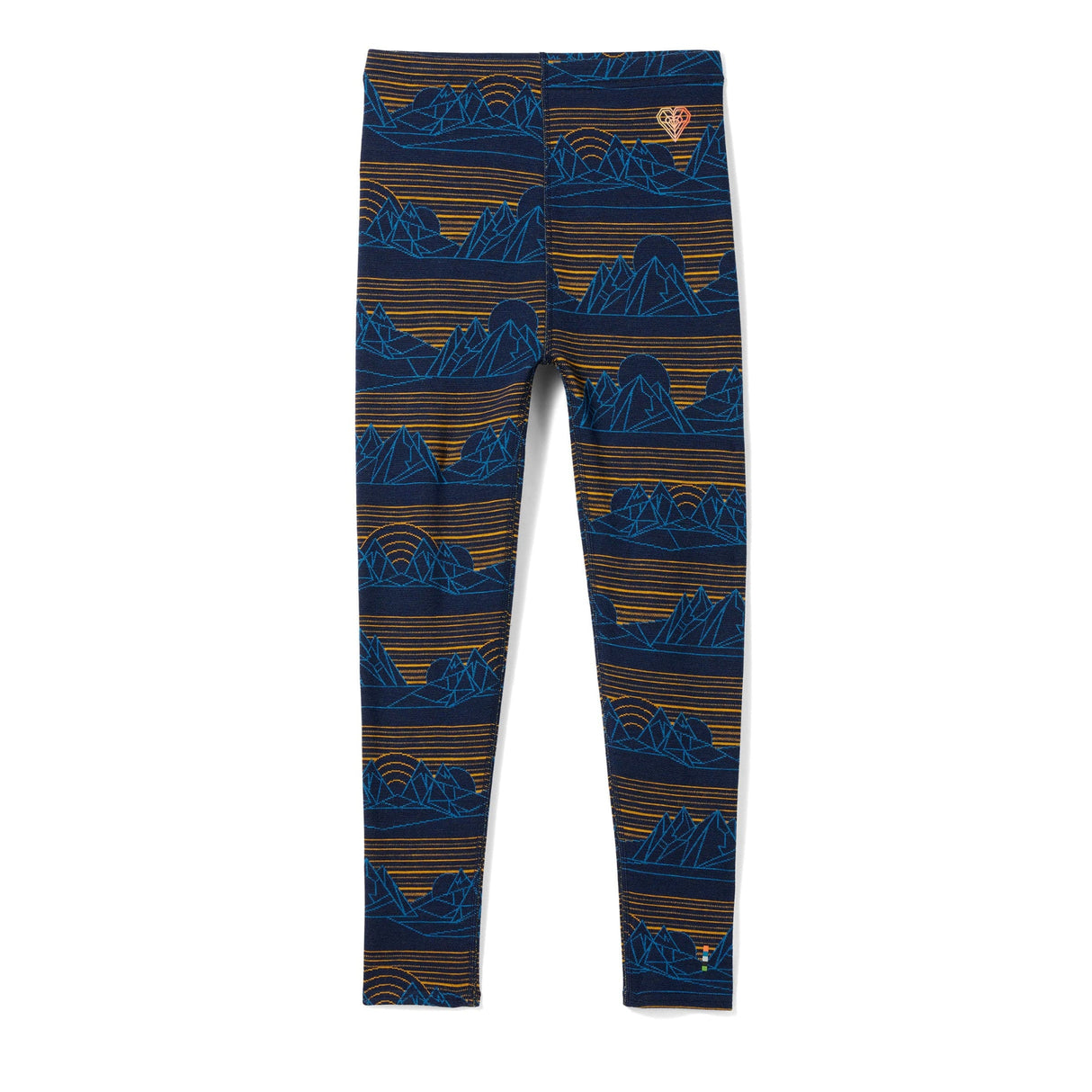 Smartwool Kids Classic Thermal Merino Base Layer Bottoms  -  X-Small / Deep Navy Geo Peaks