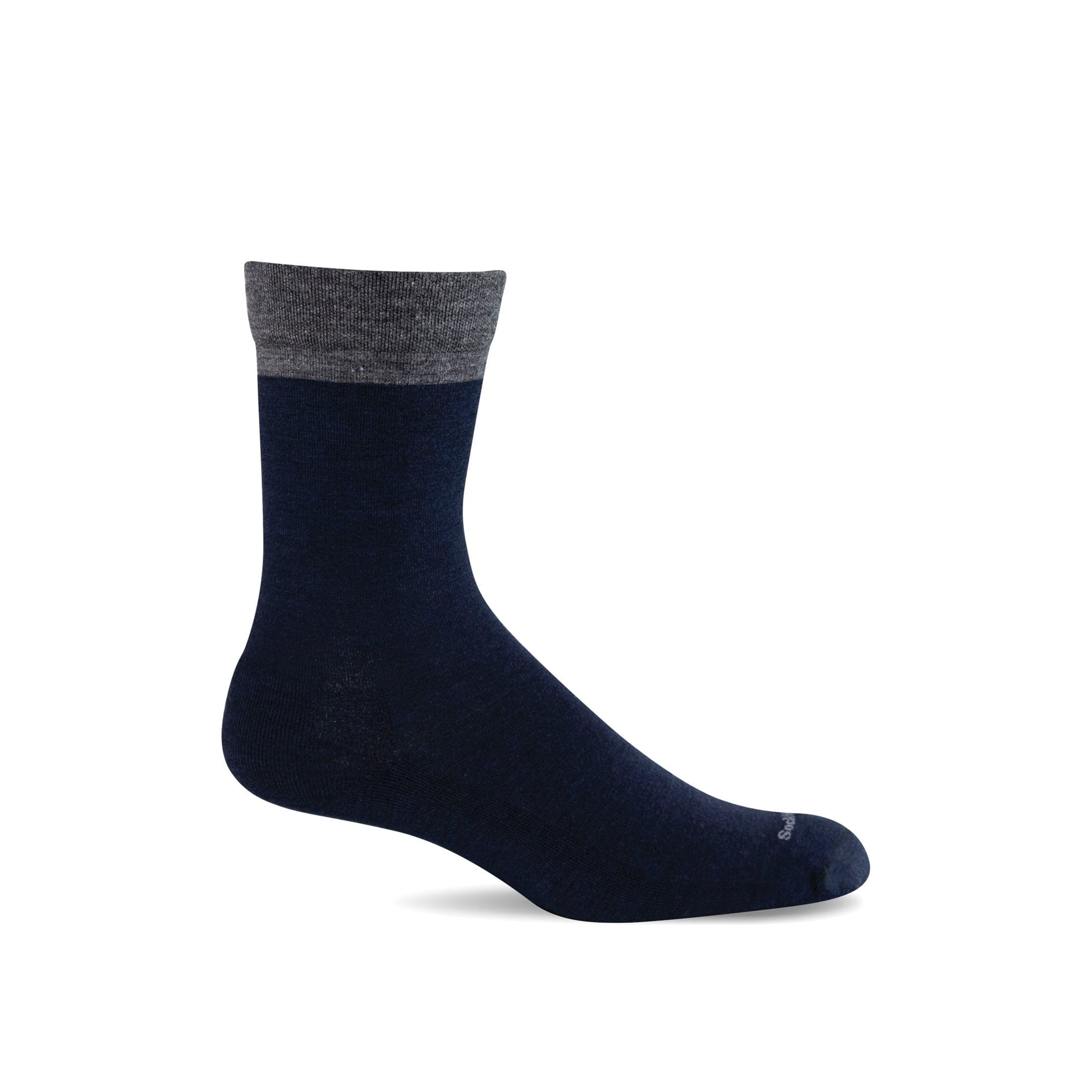 Sockwell Mens Free 'N Easy Relaxed Fit Crew Socks  -  Medium/Large / Navy